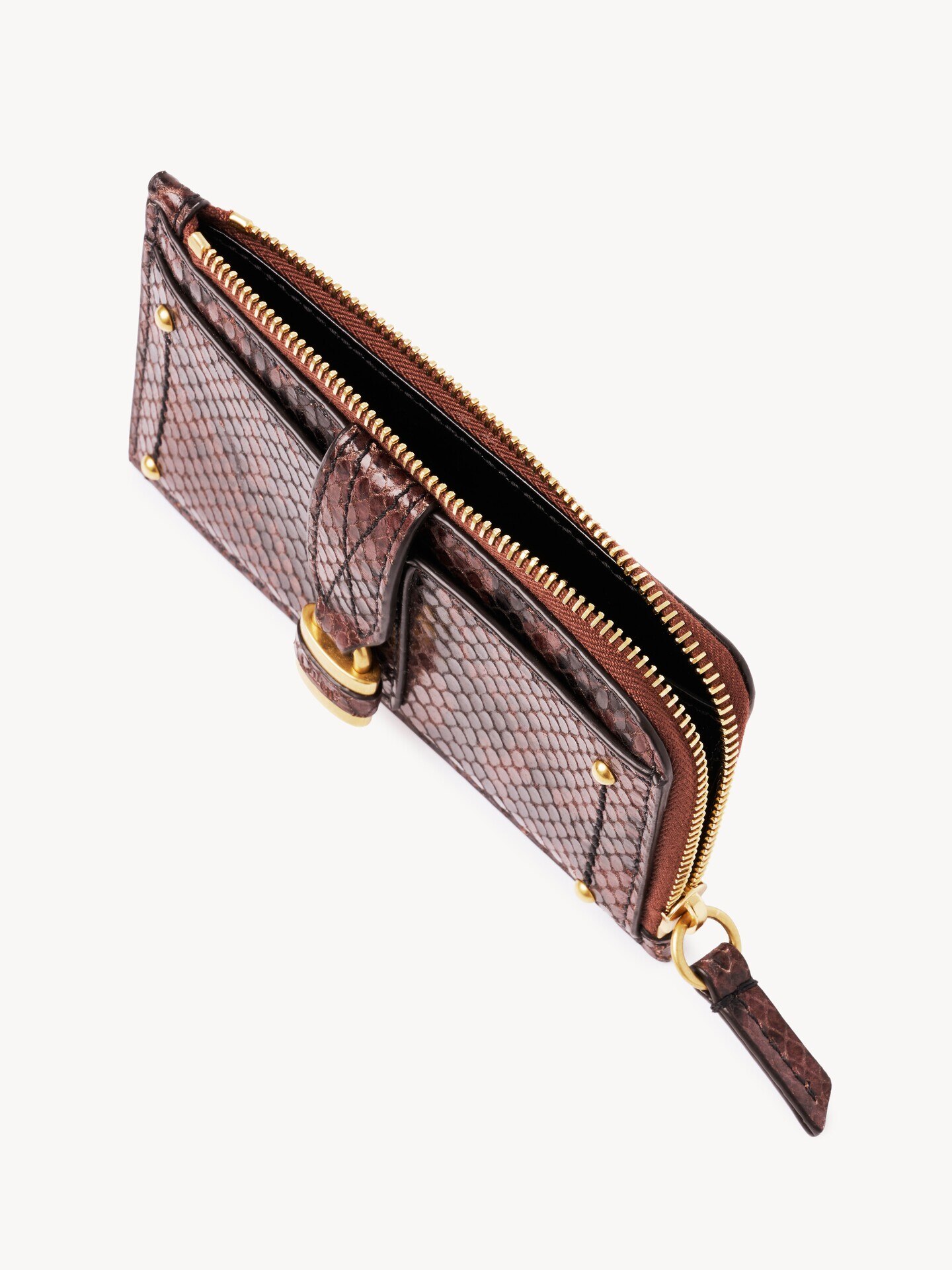Cartera Paddington peque&ntilde;a con ranuras para tarjetas de cuero efecto pit&oacute;n - 5