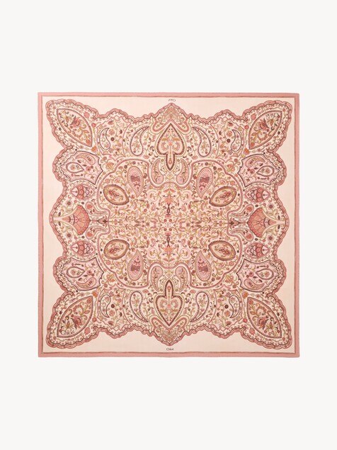The Chlo&eacute; Paisley square scarf in silk twill