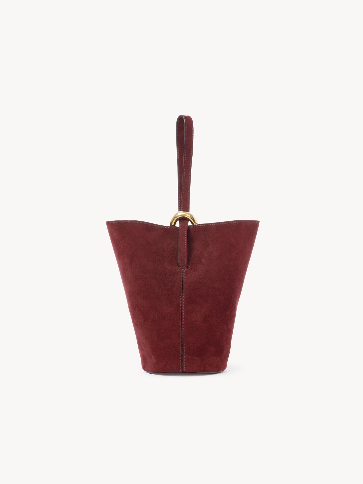 Small Eden Treasures wristlet bucket bag in suede leather - 5