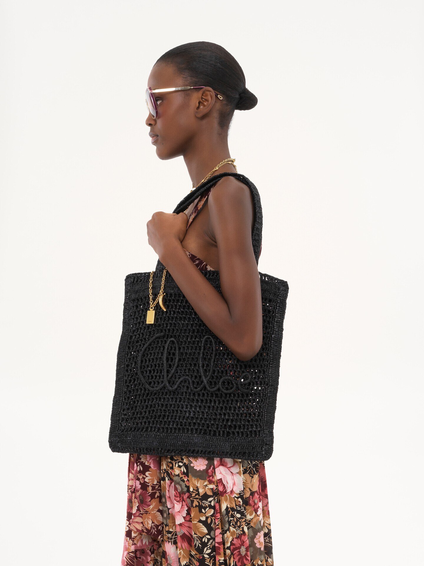 Bolso tote Summer Banana de rafia - 3