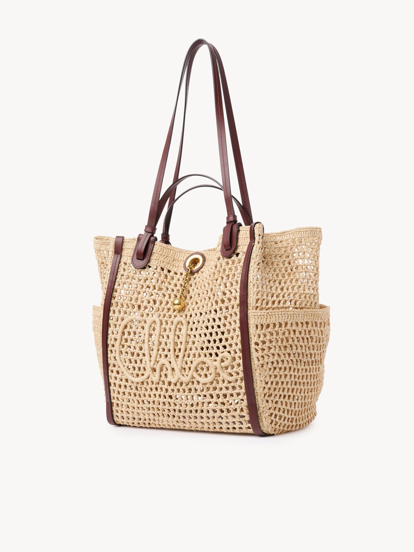 Bolso de doble asa Chlo&eacute; Iconic en rafia - 6