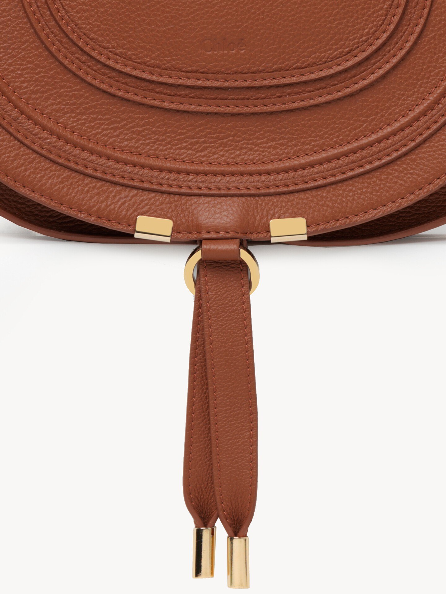 Bolso saddle Marcie de cuero granulado - 6