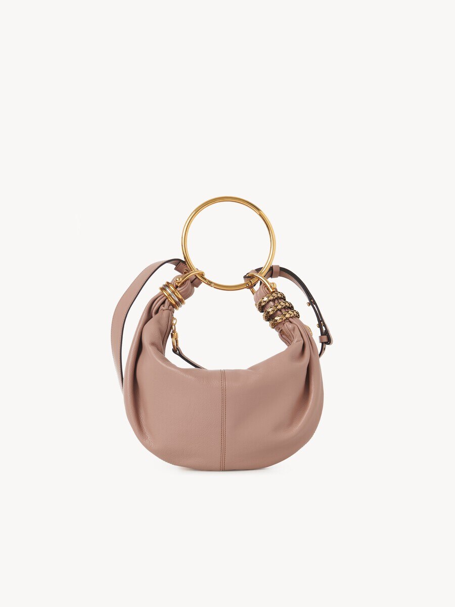 Small Snake Bracelet Hobo bag in grained leather - 6