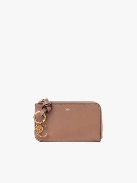 Alphabet wallet in shiny leather