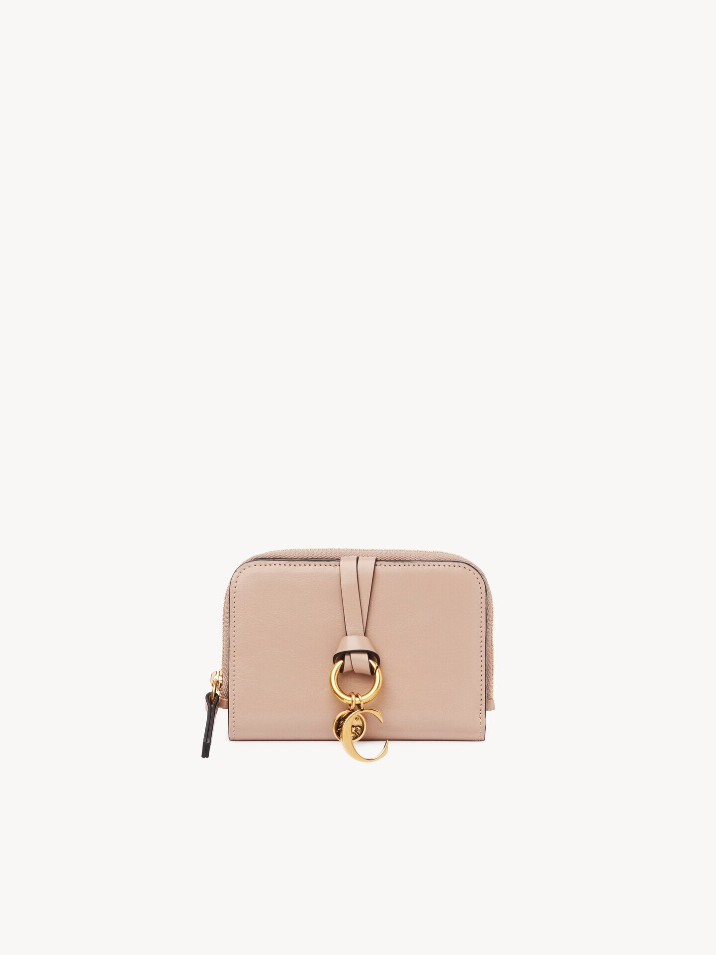 Alphabet bi-fold wallet in shiny leather - 1