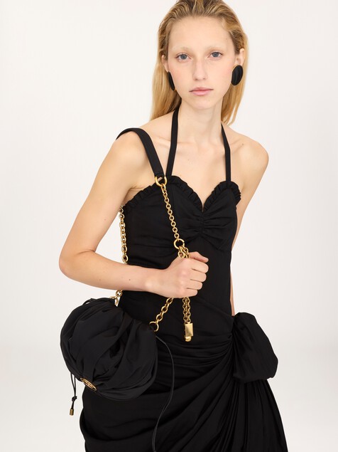 Chlo&eacute; Pliss&eacute; shoulder bag with chain in nylon