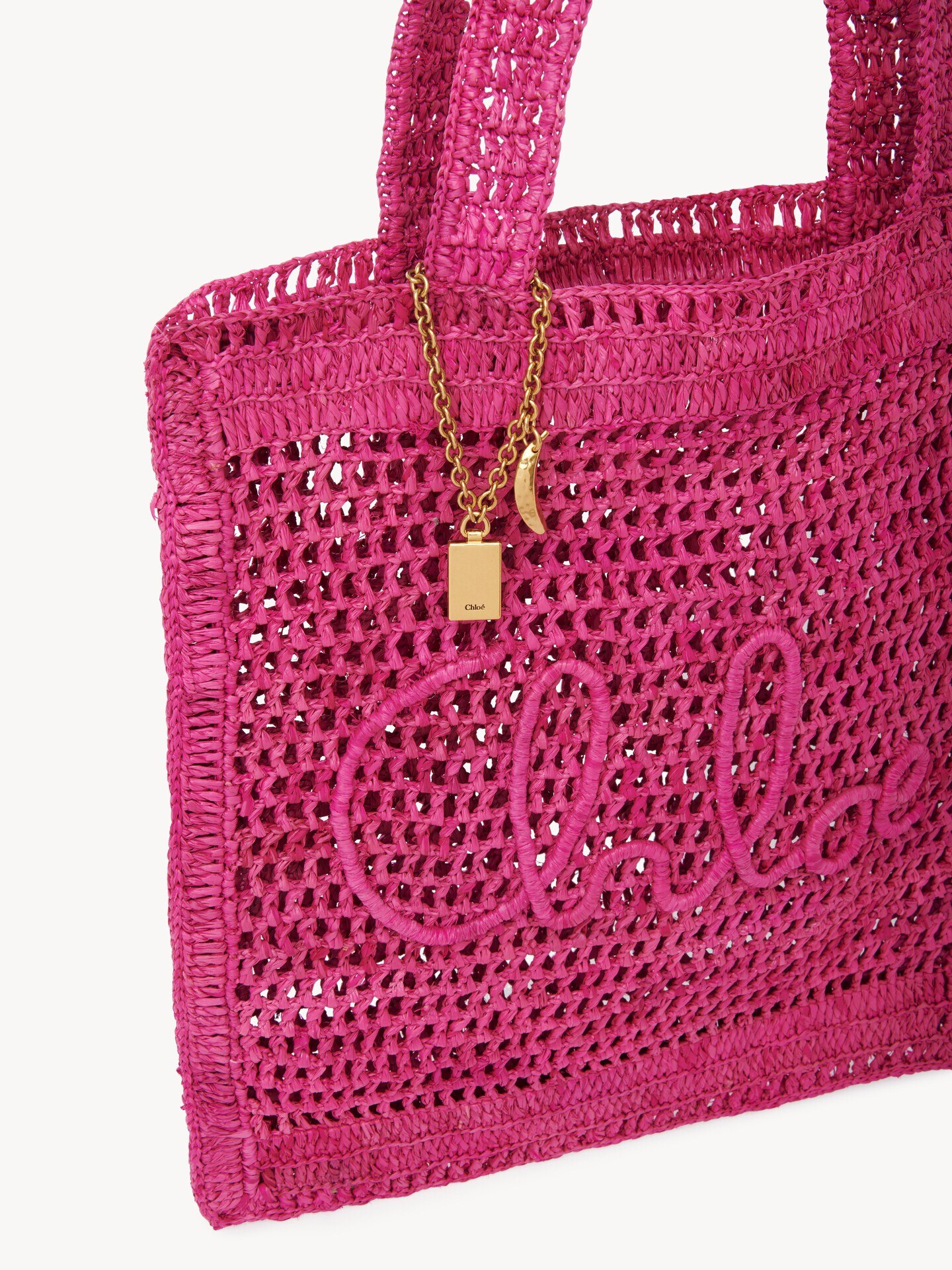 Bolso tote Summer Banana de rafia - 7