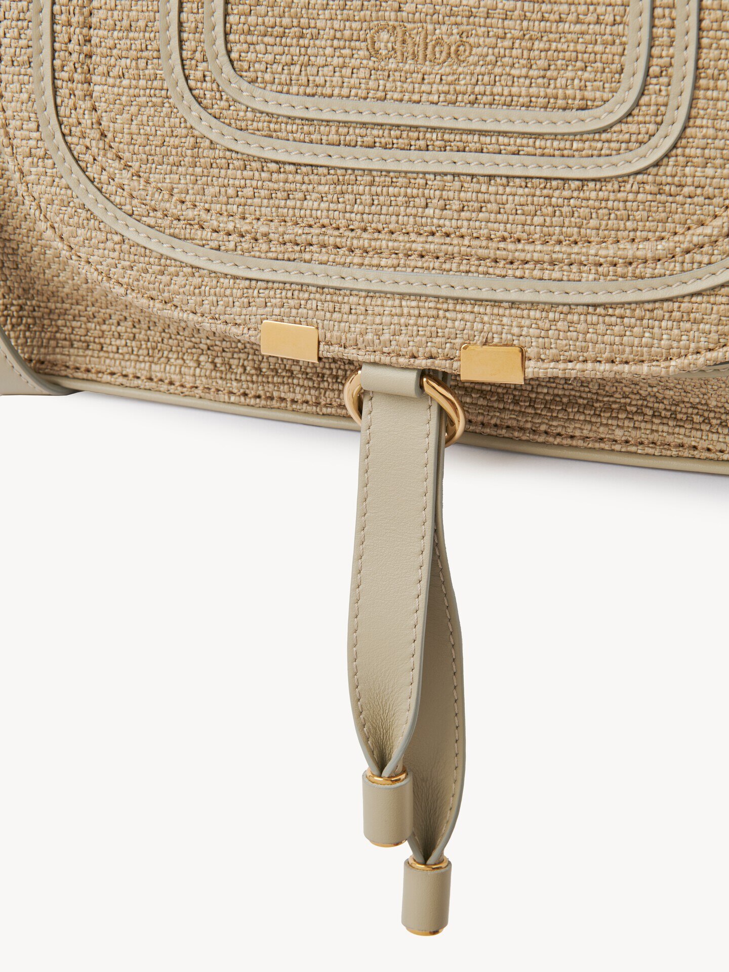Small Marcie bag in raffia-effect fibres - 7