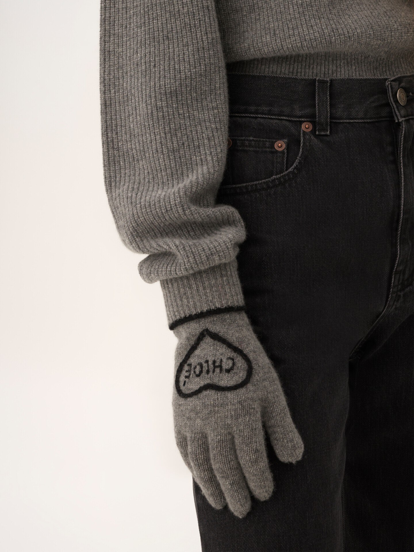 The Chlo&eacute; Encoeur gloves in wool & cashmere - 3