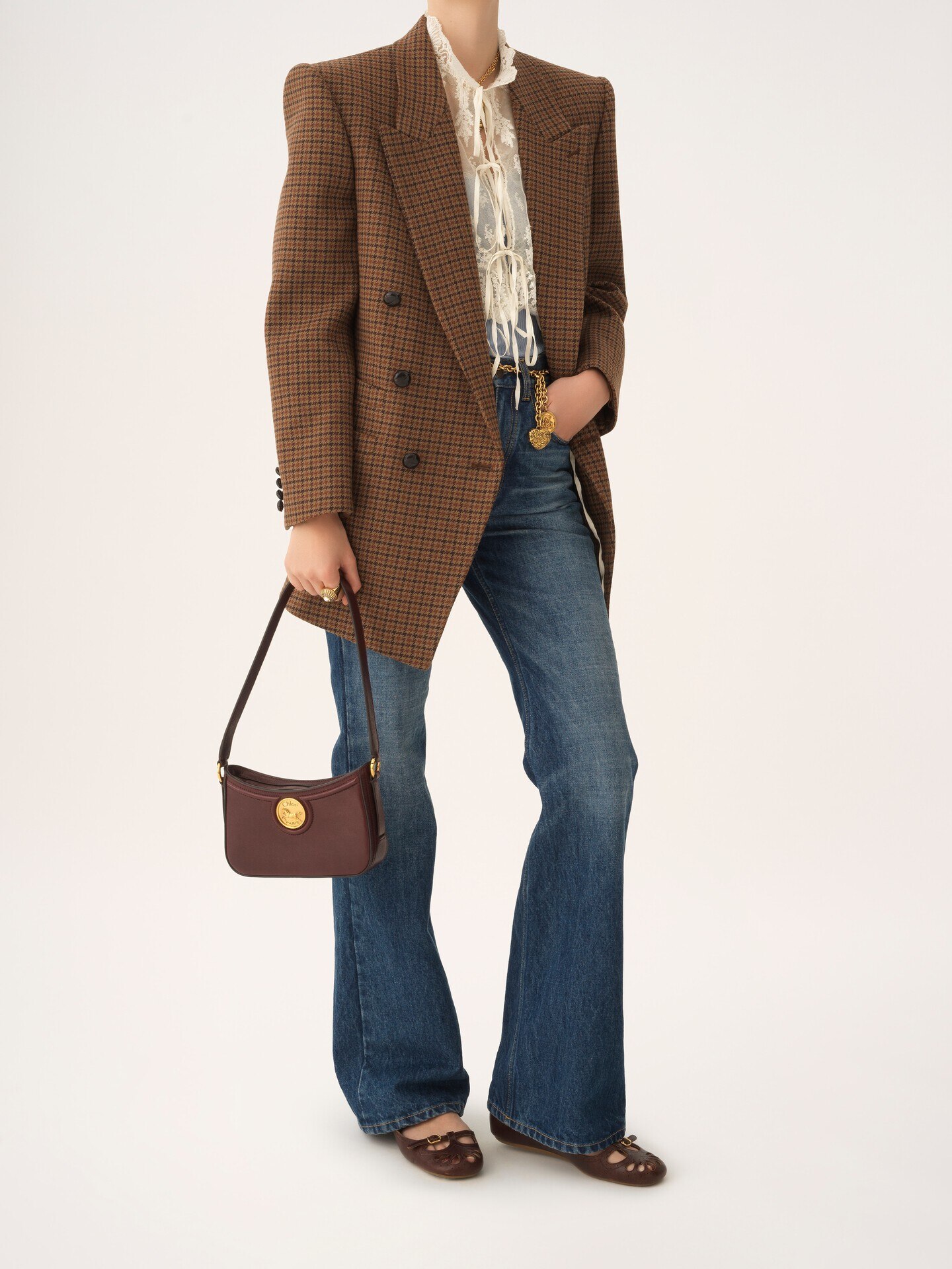 Horse Medal shoulder bag in grained leather - 8