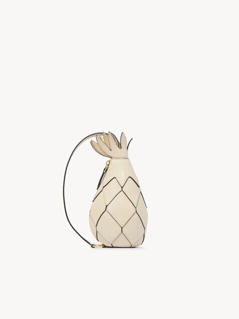 Pineapple shoulder bag in grained leather