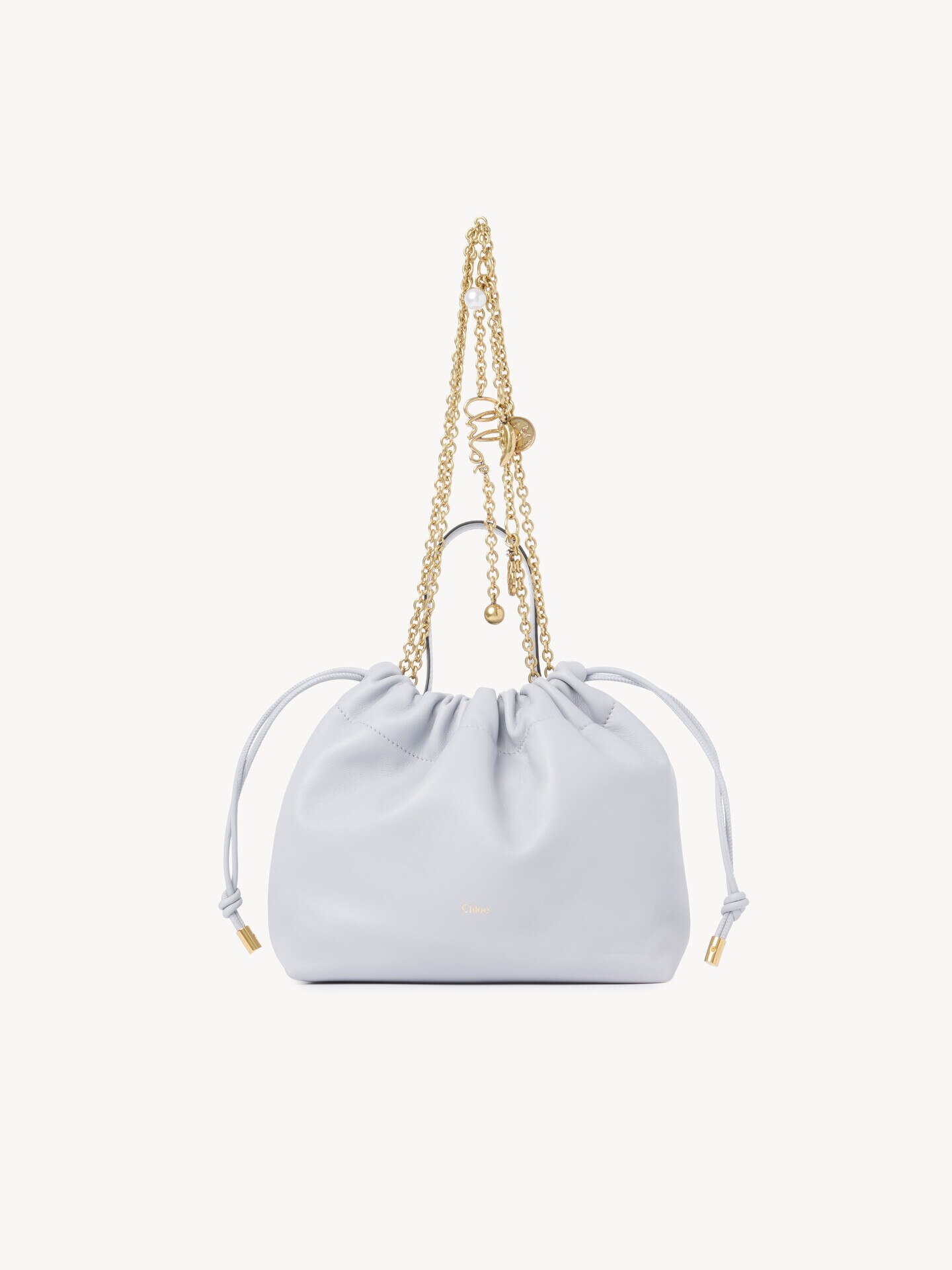 Bolso de hombro peque&ntilde;o Chlo&eacute; Icons con cadena de cuero suave - 1