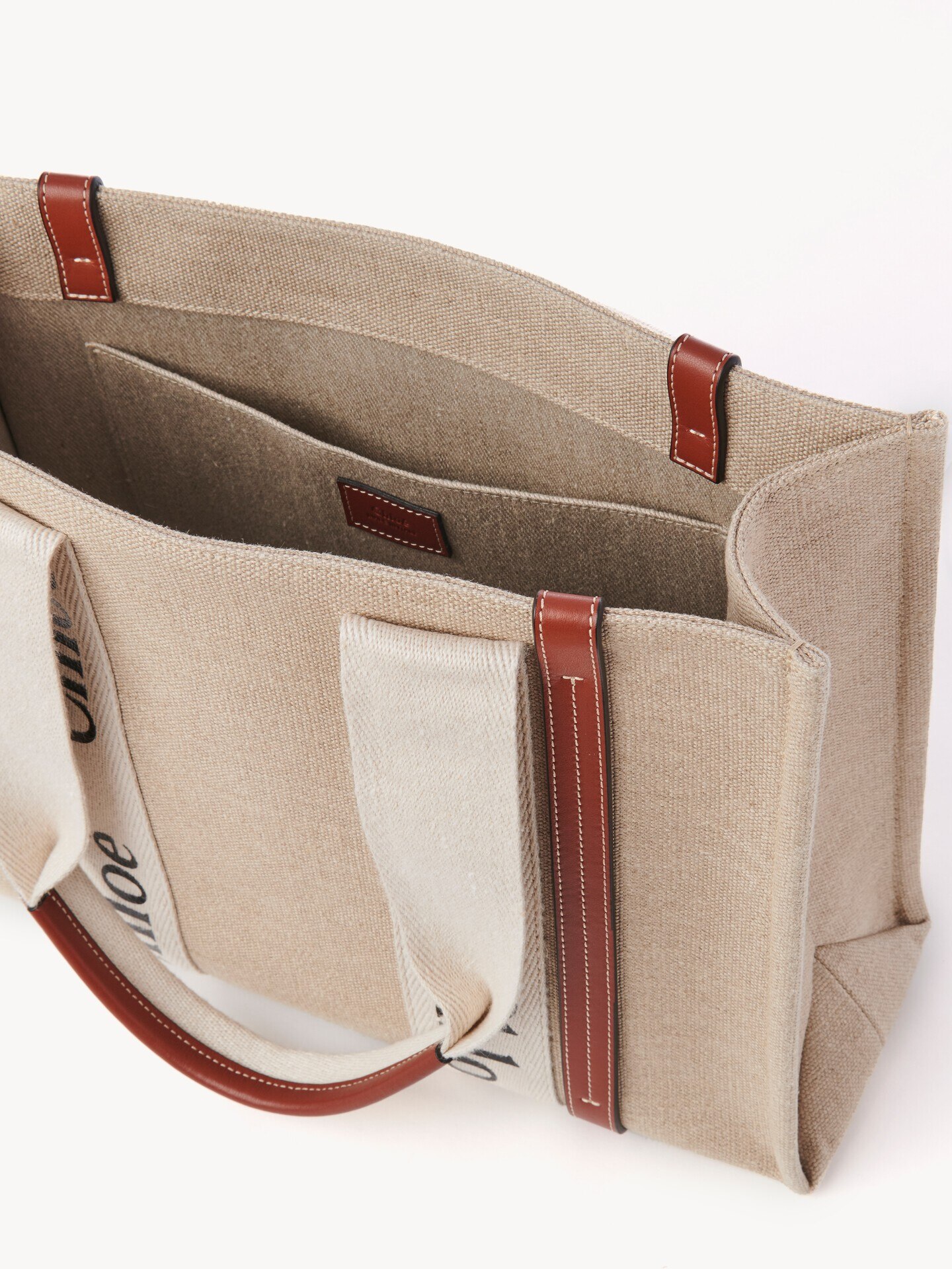 Bolso tote Woody de lino - 7