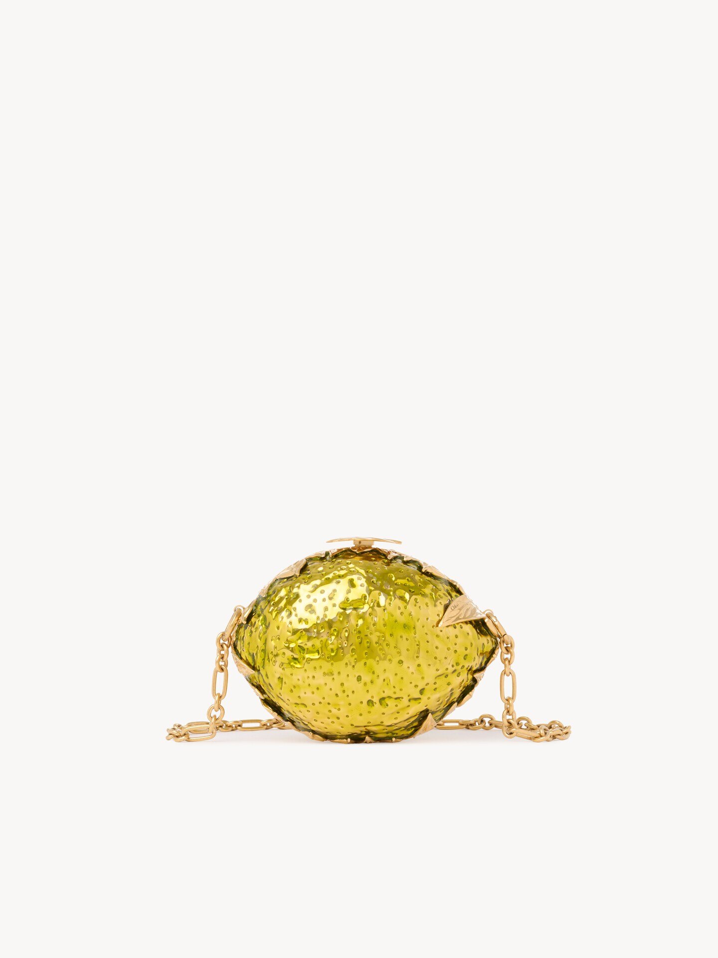 Chlo&eacute; Tropicus lemon minaudi&egrave;re in brass - 2