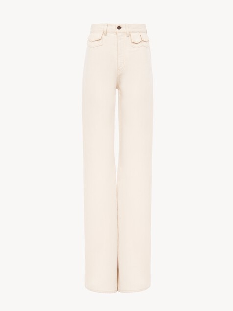 High-rise flare jeans in denim