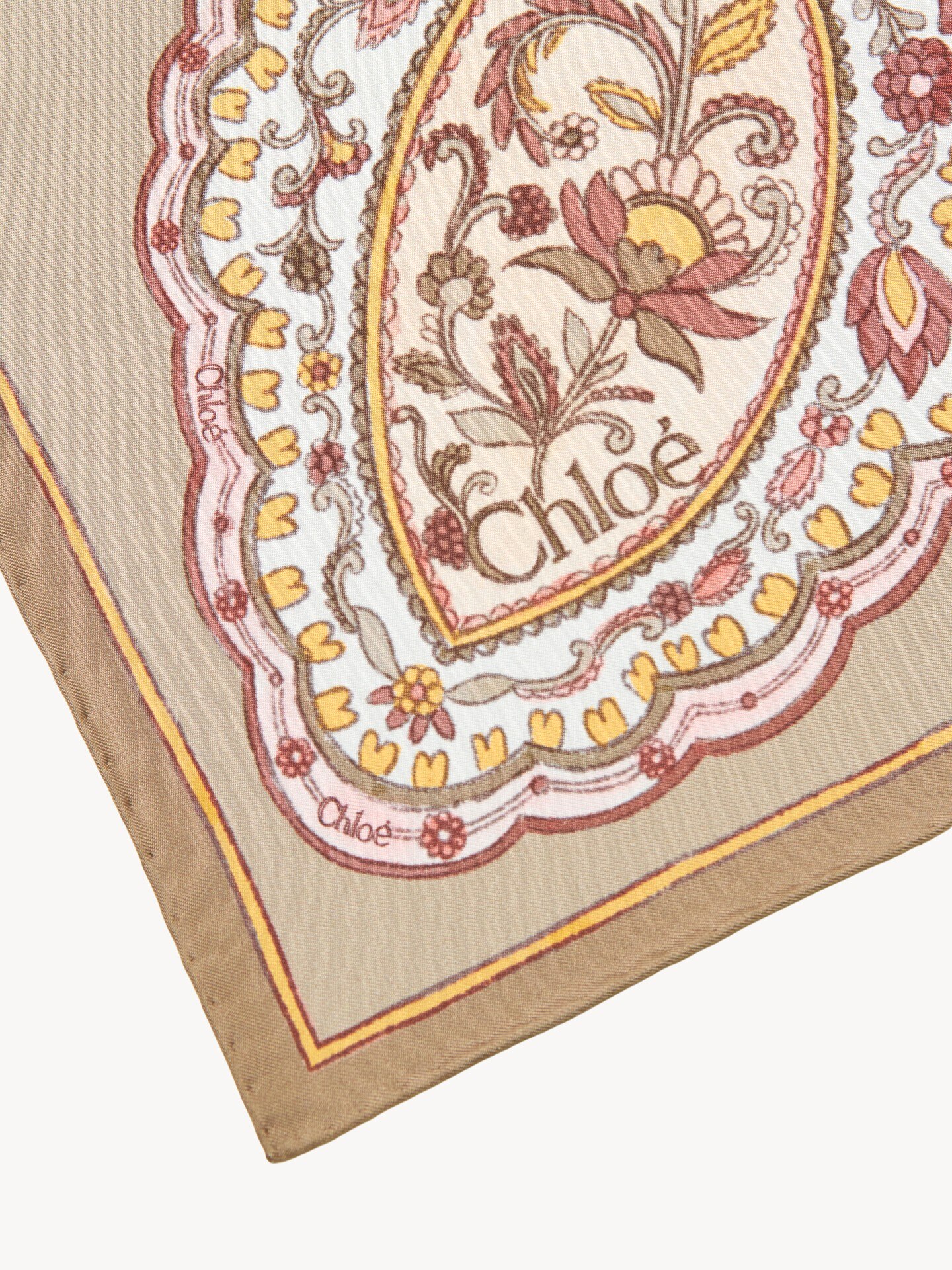 The Chloé Paisley square scarf in silk twill - 5
