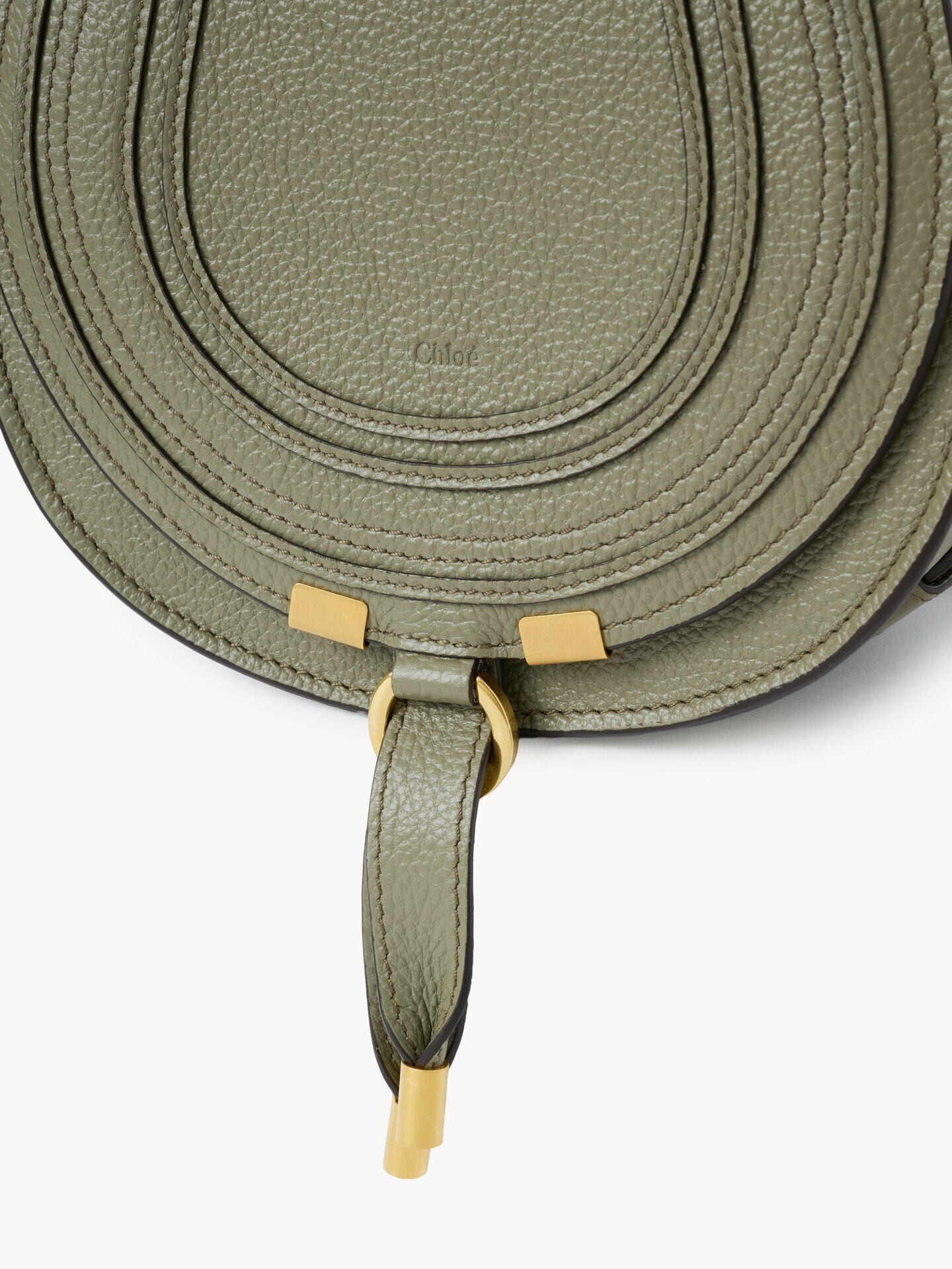 Small Marcie saddle bag in grained leather - 7