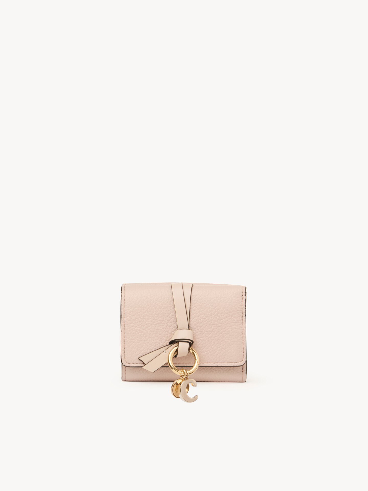 Mini Alphabet tri-fold in grained leather - 1