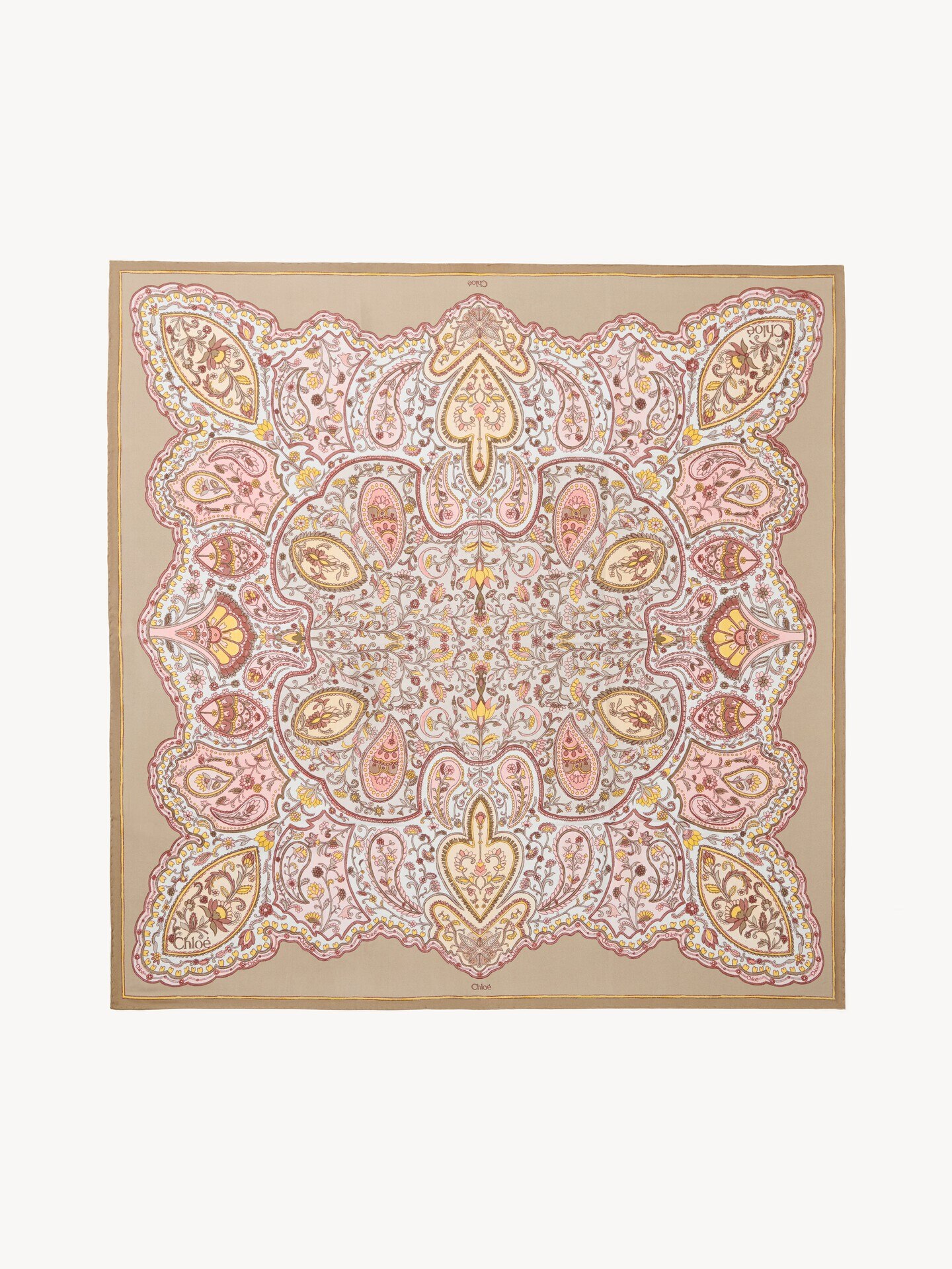 The Chloé Paisley square scarf in silk twill - 2