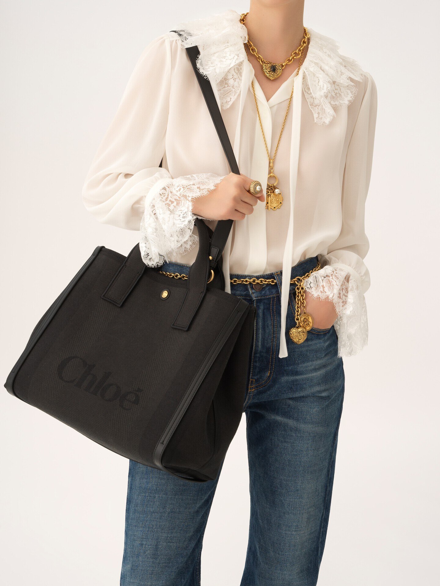 Chloé Carry tote bag in canvas - 3