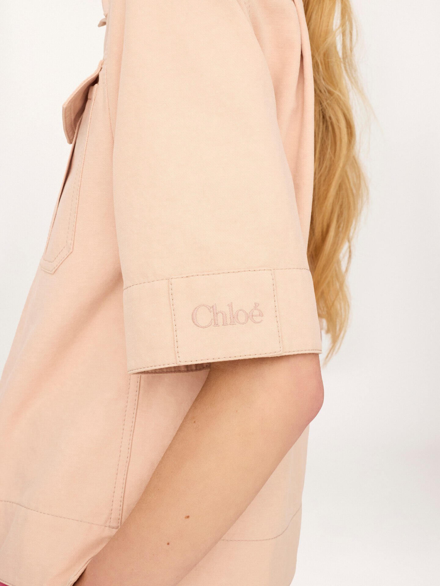 Cotton gabardine polo shirt - 7