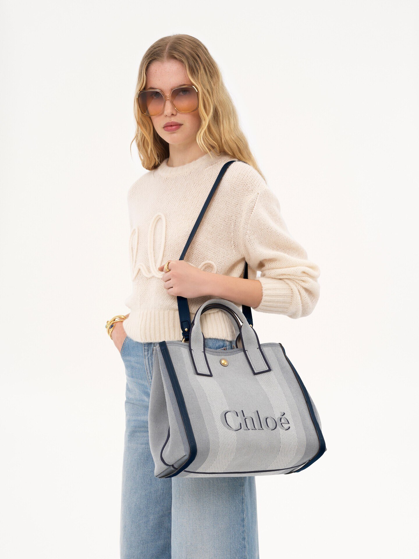 Chlo&eacute; Carry tote bag in canvas - 3