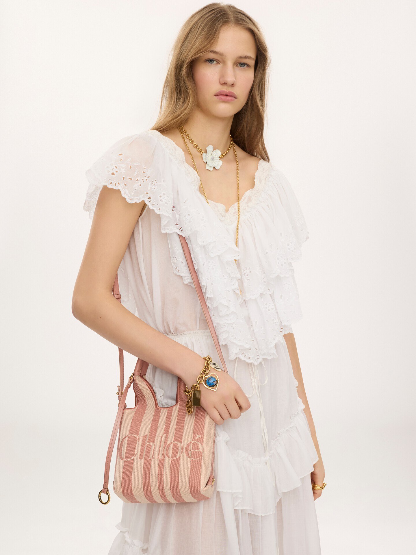 Minibolso tote Chlo&eacute; Stripy de jacquard - 3
