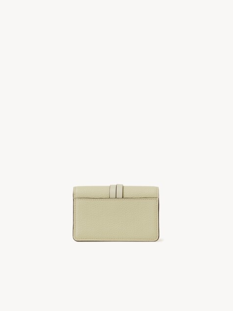 Alphabet card holder in grained leather