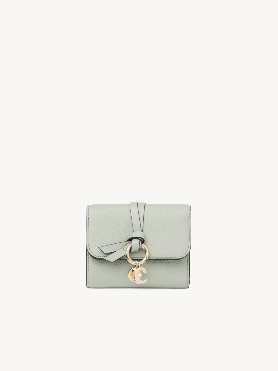 Small Alphabet tri-fold in grained leather - 1
