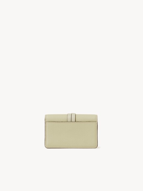 Alphabet card holder in grained leather