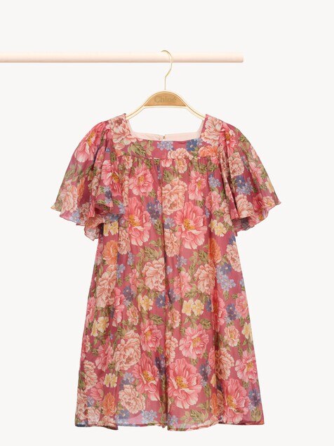 Vestido de manga corta infantil