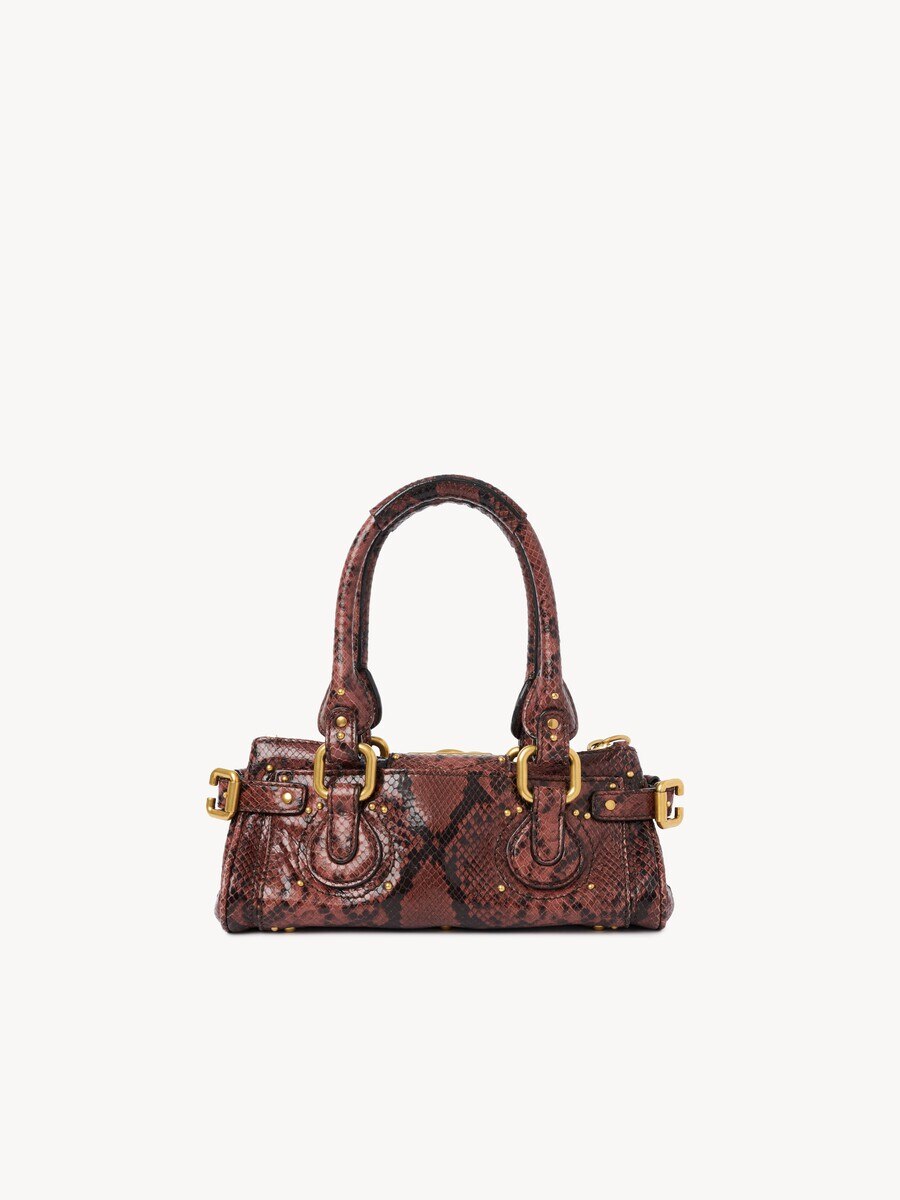 Small Paddington bag in python-effect leather - 5