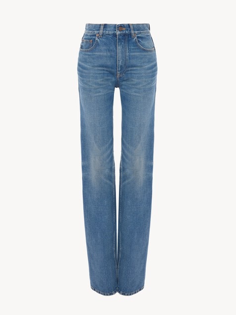 Straight denim jeans