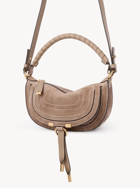 Minibolso de hombro Marcie de ante