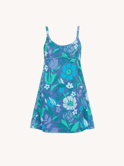 Thin-strap mini dress in cotton jersey