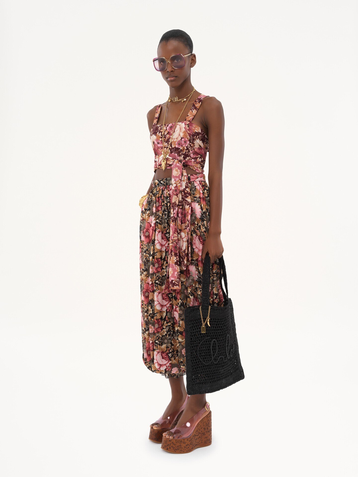 Bolso tote Summer Banana de rafia - 10