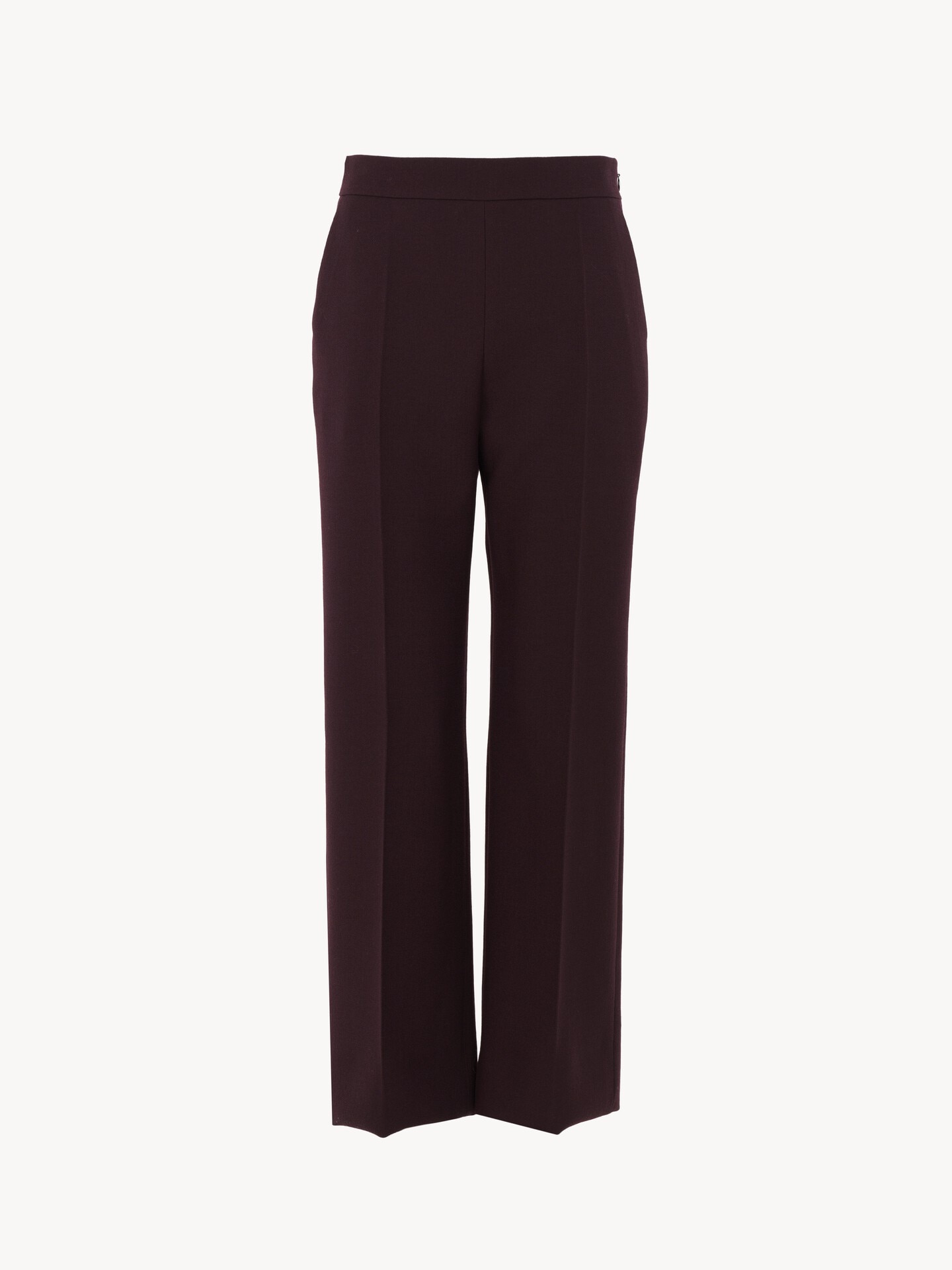 Straight cropped trousers in wool crêpe - 2