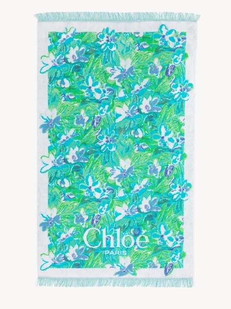Toalla de playa Chlo&eacute; Wild Flowers de rizo de algod&oacute;n