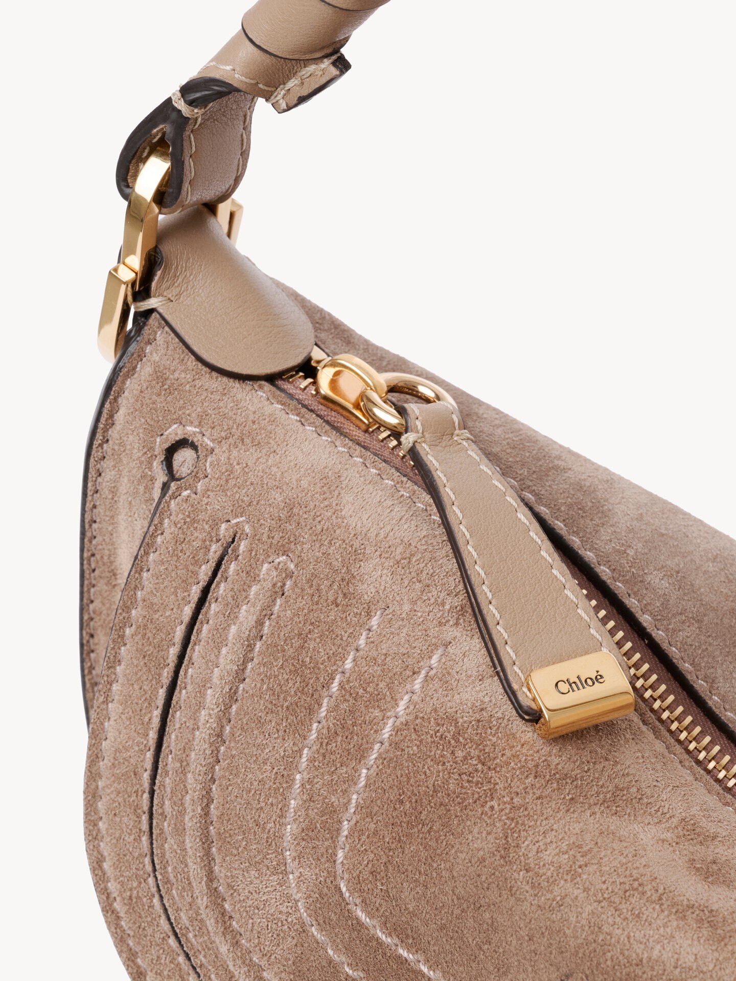 Mini Marcie shoulder bag in suede leather - 7