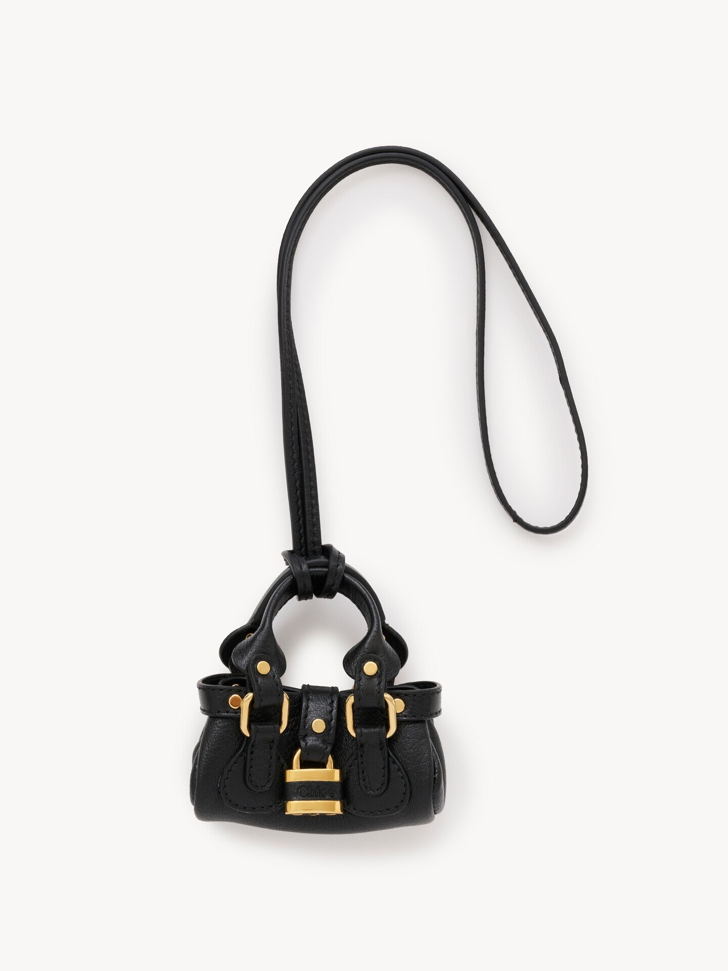 Minicharm de bolso Chlo&eacute; Symbols Paddington de cuero granulado - 2