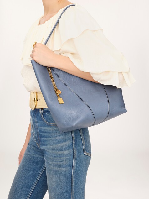 Chlo&eacute; Spin tote bag in grained leather