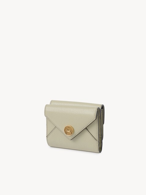 Monedero tarjetero Envelope peque&ntilde;o de cuero granulado