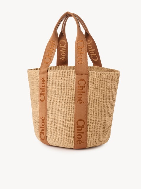 Large Woody basket in natural fibers
