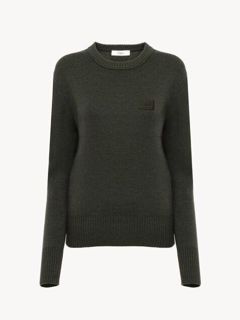 Logo jumper in a merino wool knit