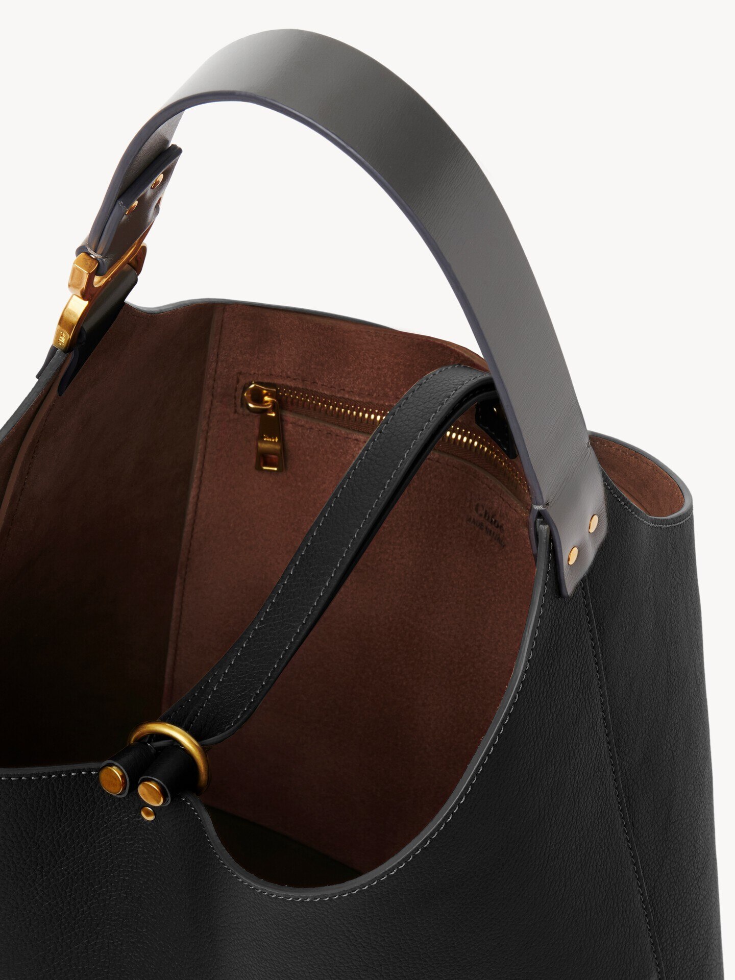 Bolso hobo peque&ntilde;o Marcie de cuero granulado - 5