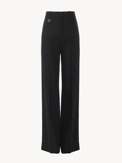 Boyish tailored pants in wool grain de poudre