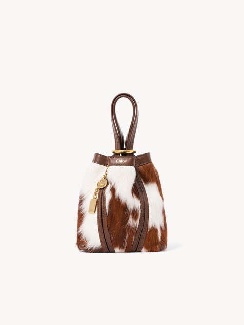 Bolso tote Chlo&eacute; Spin peque&ntilde;o de cuero con pelo