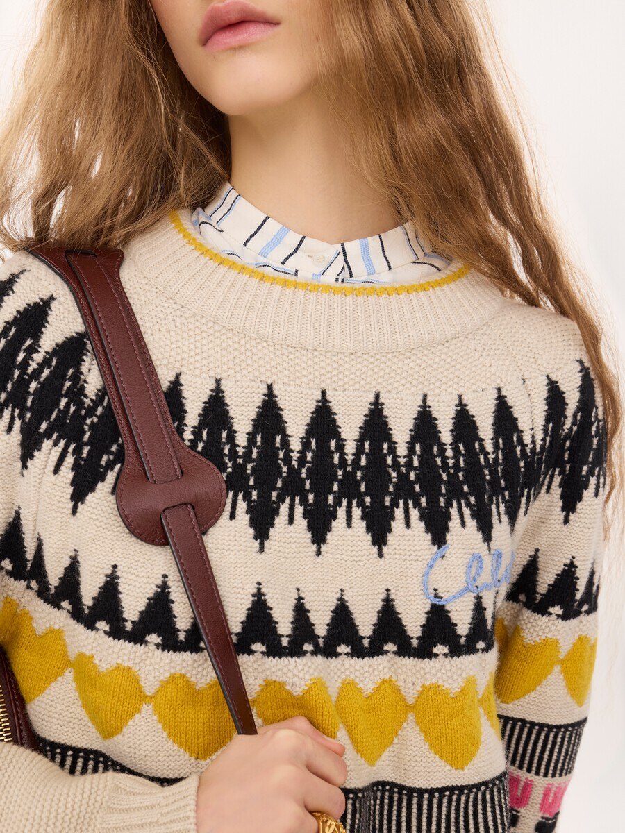Generous logo sweater in a wool & cashmere knit - 6