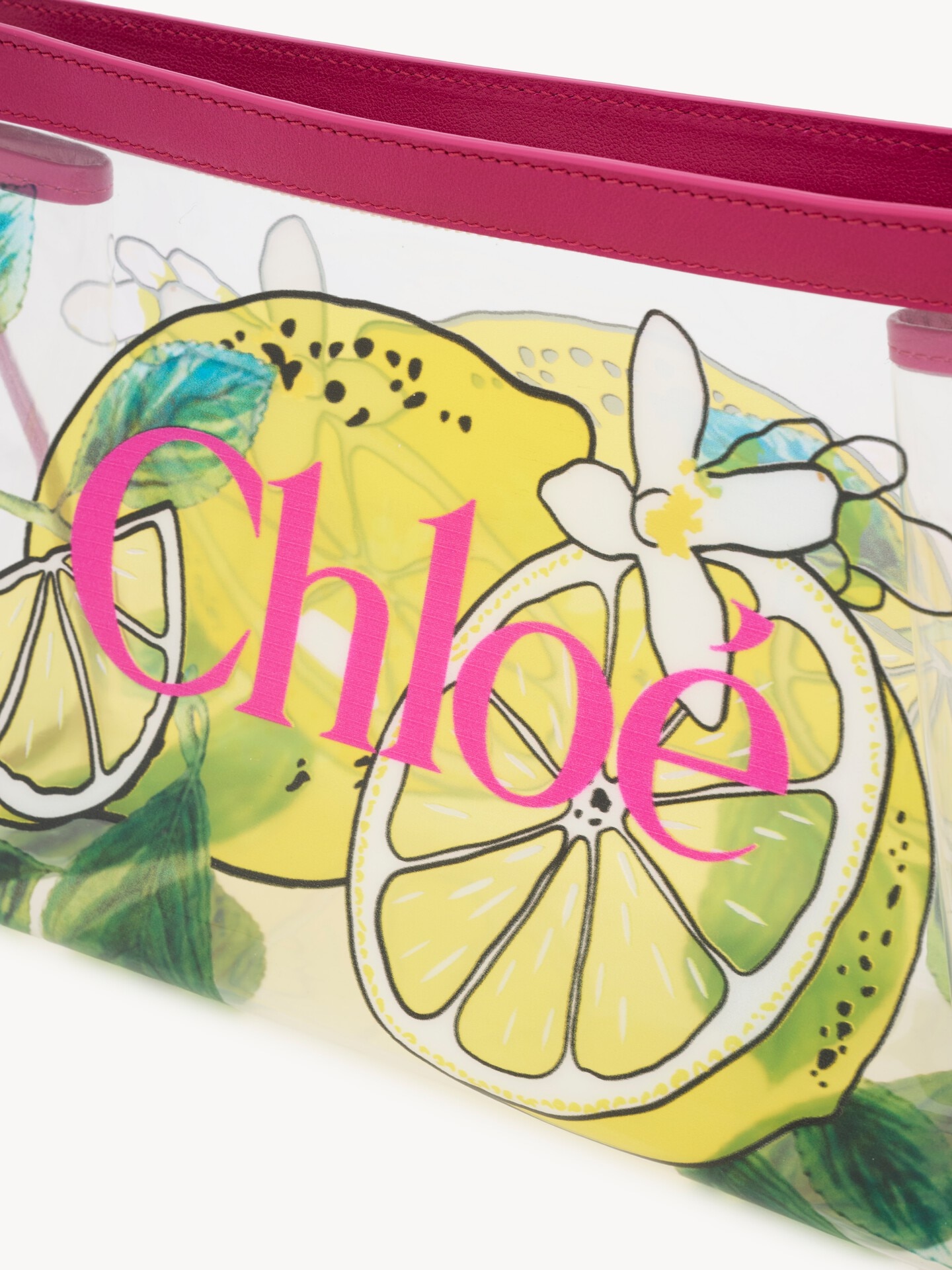 Chlo&eacute; Soleil zipped pouch in lemon-print jelly - 7