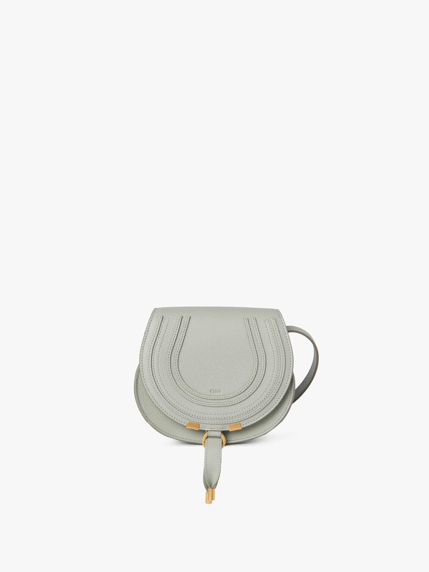Small Marcie saddle bag in grained leather - 1